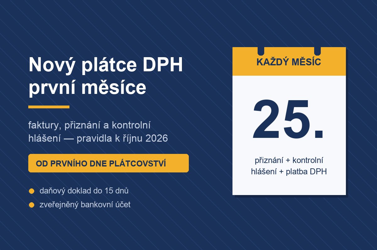 Nový plátce DPH — faktury, přiznání a kontrolní hlášení