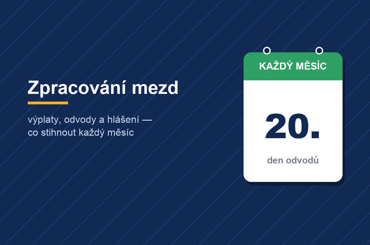 Zpracování mezd — měsíční povinnosti zaměstnavatele